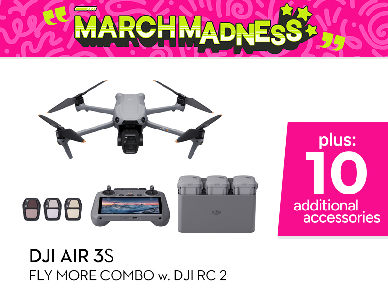 DJI Air 3S March Madness Combo w. DJI RC 2